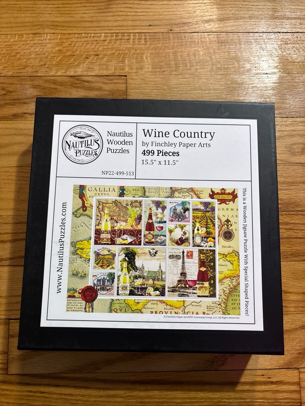 Nautilus Wooden Jigsaw Puzzles- Wine Country (499 Pieces) Used!